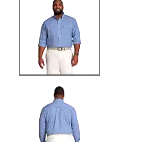 Izod Other - IZOD XL/TG/XG long sleeves man's  blue gingham dressy shirt. NEW WITH TAGS